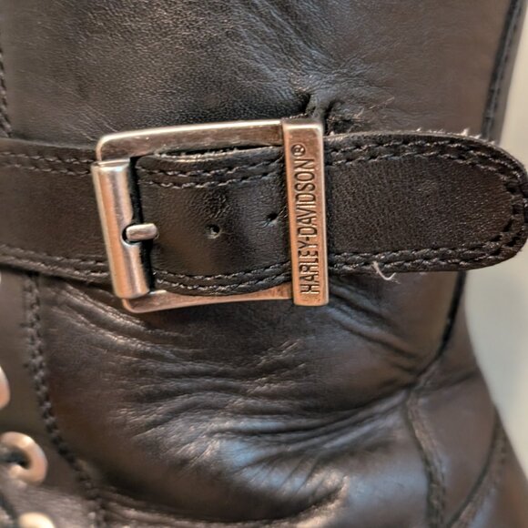 Black Ankle Boots - Harley Davidson - size 7.5 - Picture 3 of 9